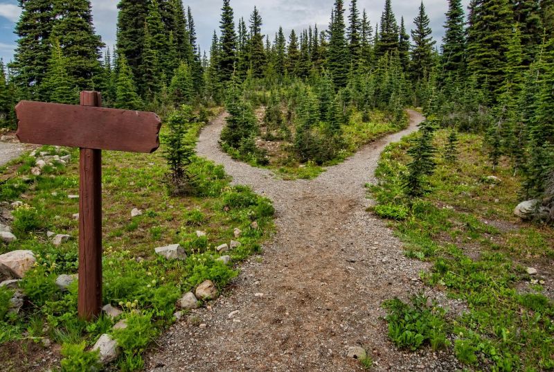 Richtungswechsel finde Deine Vision - Wegkreuzung